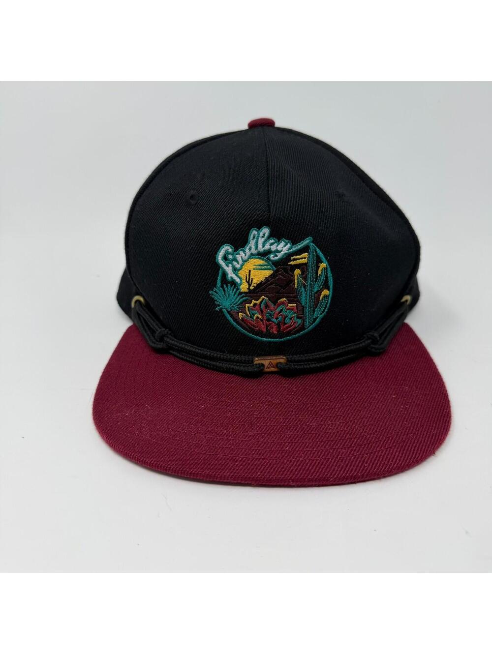 Findlay Snapback Hat Cap July 2019 Hat Of The Month Club Black Red Baseball Rope